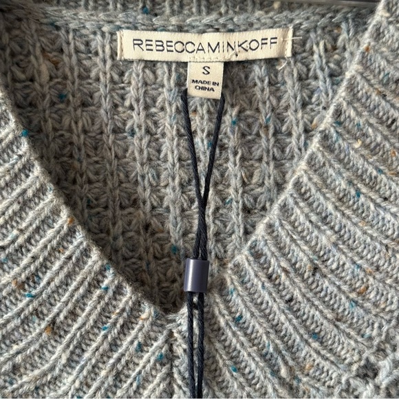 REBECCA MINKOFF DRACO SWEATER LIGHT BLUE MULTI SIZE SMALL - Picture 4 of 8